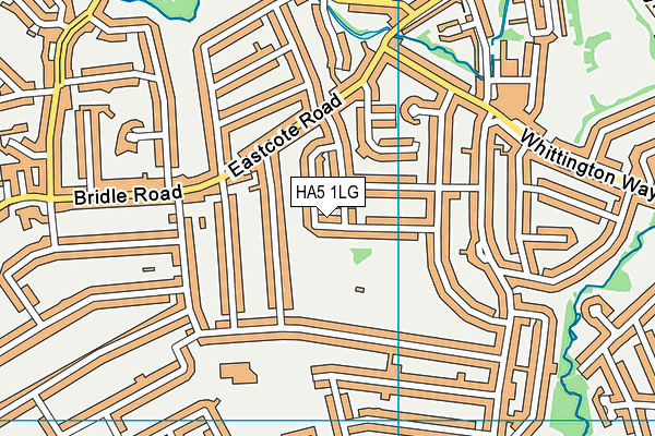 HA5 1LG map - OS VectorMap District (Ordnance Survey)