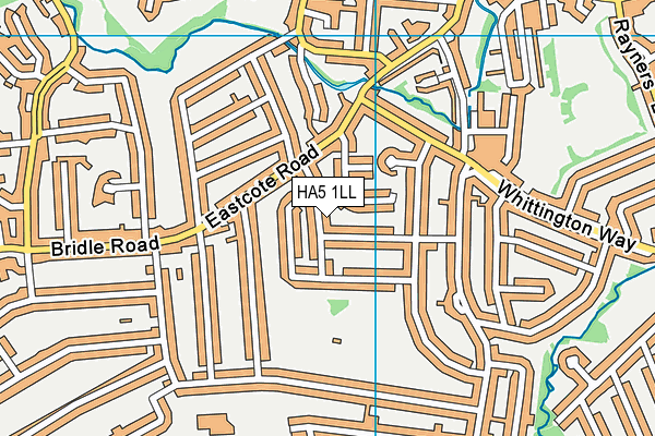 HA5 1LL map - OS VectorMap District (Ordnance Survey)