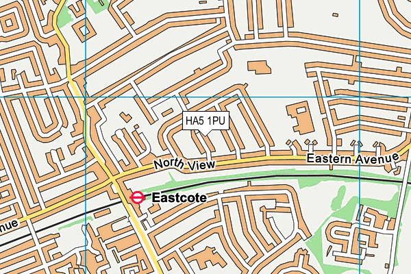 HA5 1PU map - OS VectorMap District (Ordnance Survey)