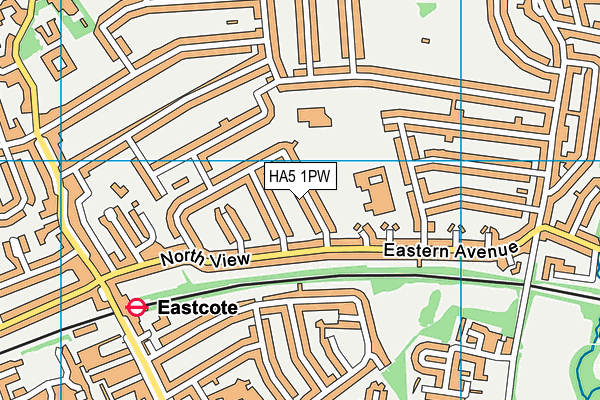 HA5 1PW map - OS VectorMap District (Ordnance Survey)