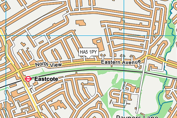 HA5 1PY map - OS VectorMap District (Ordnance Survey)