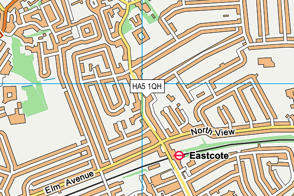 HA5 1QH map - OS VectorMap District (Ordnance Survey)