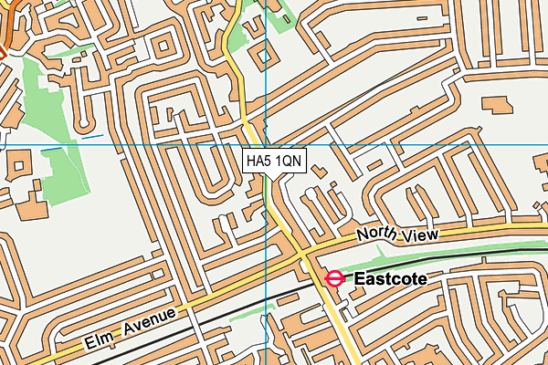 HA5 1QN map - OS VectorMap District (Ordnance Survey)