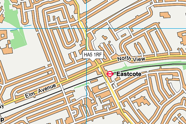 HA5 1RF map - OS VectorMap District (Ordnance Survey)