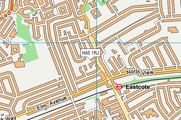 HA5 1RJ map - OS VectorMap District (Ordnance Survey)