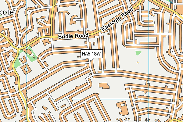 HA5 1SW map - OS VectorMap District (Ordnance Survey)