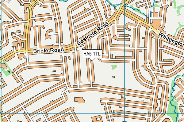 HA5 1TL map - OS VectorMap District (Ordnance Survey)