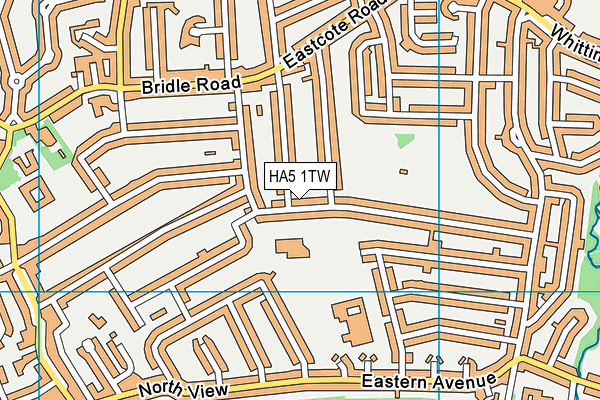 HA5 1TW map - OS VectorMap District (Ordnance Survey)