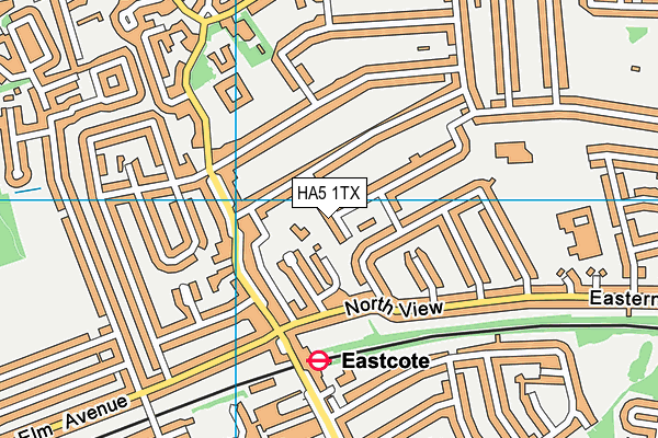 HA5 1TX map - OS VectorMap District (Ordnance Survey)