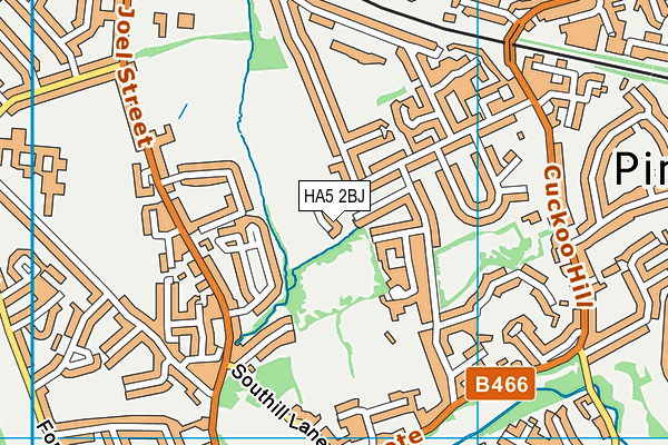 HA5 2BJ map - OS VectorMap District (Ordnance Survey)