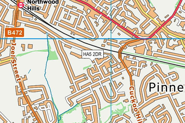 HA5 2DR map - OS VectorMap District (Ordnance Survey)