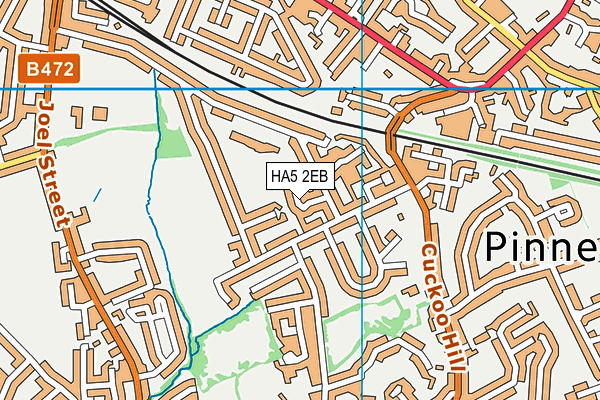 HA5 2EB map - OS VectorMap District (Ordnance Survey)