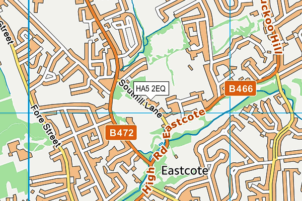 HA5 2EQ map - OS VectorMap District (Ordnance Survey)