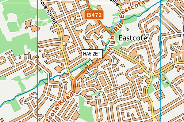 HA5 2ET map - OS VectorMap District (Ordnance Survey)