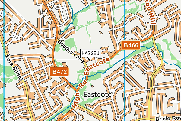 HA5 2EU map - OS VectorMap District (Ordnance Survey)