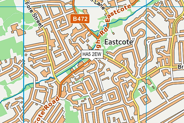 HA5 2EW map - OS VectorMap District (Ordnance Survey)
