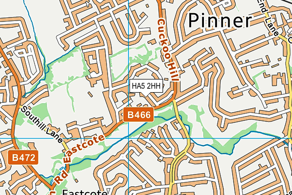 HA5 2HH map - OS VectorMap District (Ordnance Survey)