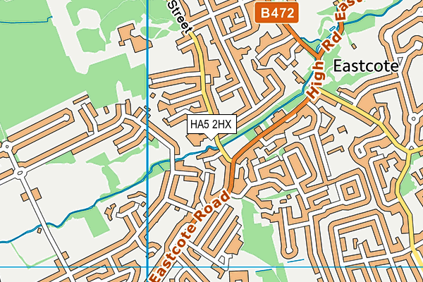HA5 2HX map - OS VectorMap District (Ordnance Survey)