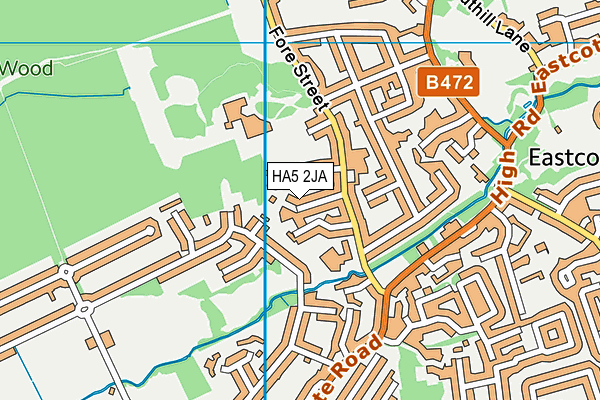 HA5 2JA map - OS VectorMap District (Ordnance Survey)
