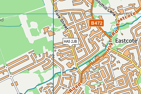 HA5 2JB map - OS VectorMap District (Ordnance Survey)