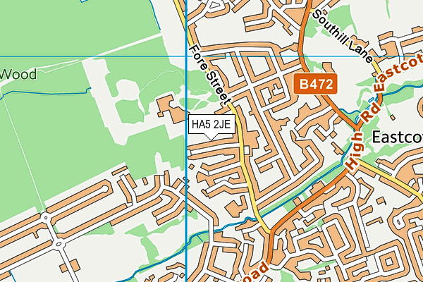 HA5 2JE map - OS VectorMap District (Ordnance Survey)