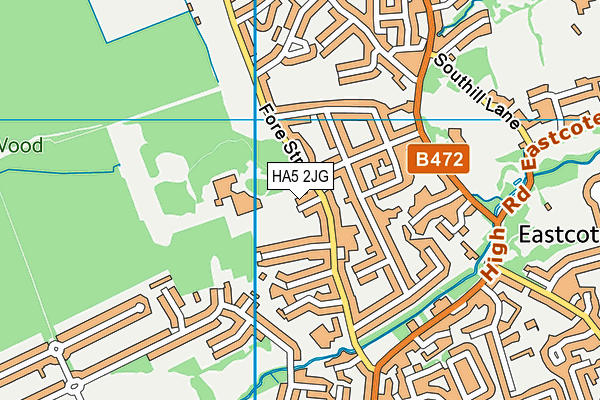 HA5 2JG map - OS VectorMap District (Ordnance Survey)