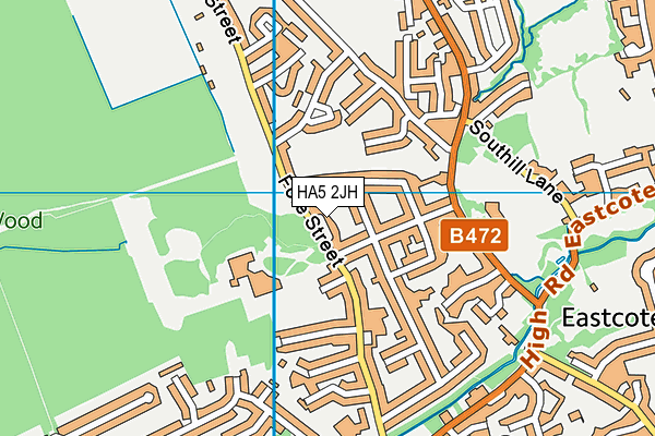 HA5 2JH map - OS VectorMap District (Ordnance Survey)