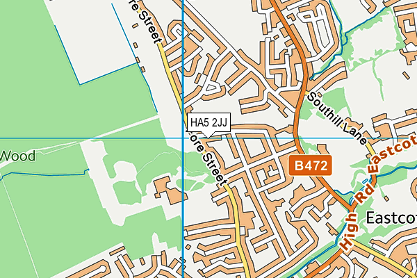 HA5 2JJ map - OS VectorMap District (Ordnance Survey)