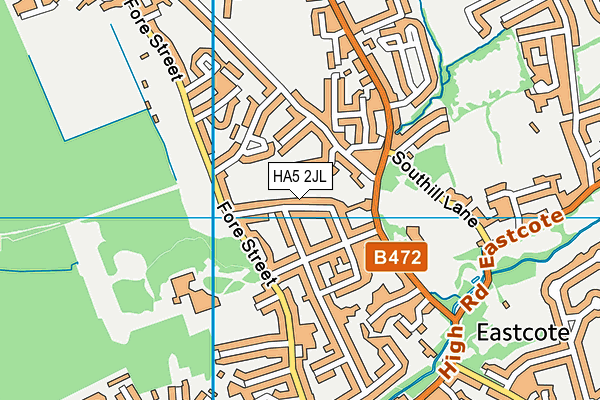 HA5 2JL map - OS VectorMap District (Ordnance Survey)