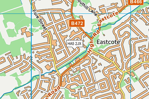HA5 2JX map - OS VectorMap District (Ordnance Survey)