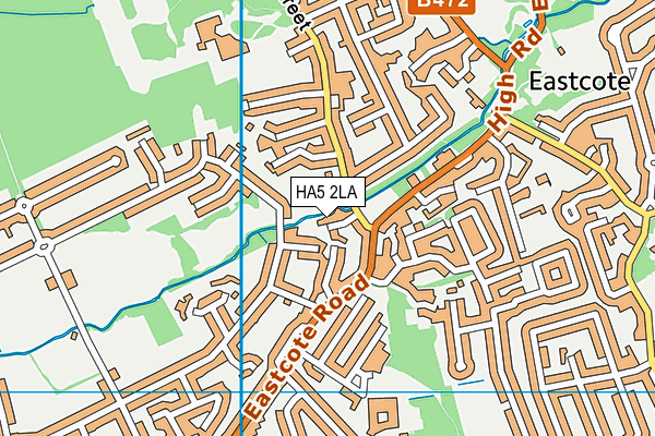 HA5 2LA map - OS VectorMap District (Ordnance Survey)