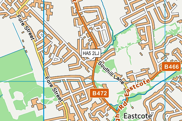 HA5 2LJ map - OS VectorMap District (Ordnance Survey)