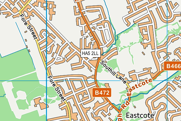 HA5 2LL map - OS VectorMap District (Ordnance Survey)