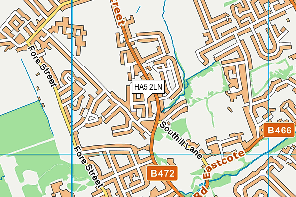 HA5 2LN map - OS VectorMap District (Ordnance Survey)