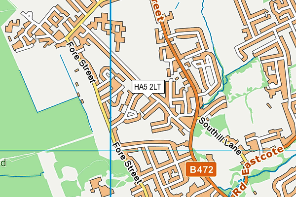 HA5 2LT map - OS VectorMap District (Ordnance Survey)