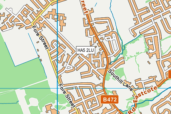 HA5 2LU map - OS VectorMap District (Ordnance Survey)