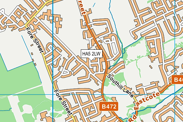 HA5 2LW map - OS VectorMap District (Ordnance Survey)