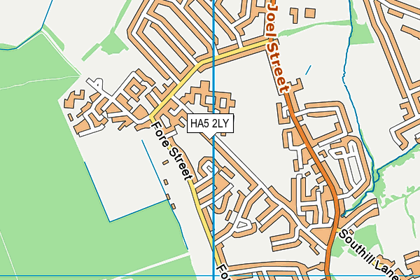 HA5 2LY map - OS VectorMap District (Ordnance Survey)