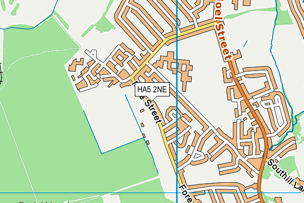 HA5 2NE map - OS VectorMap District (Ordnance Survey)