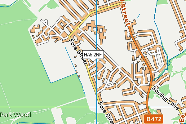 HA5 2NF map - OS VectorMap District (Ordnance Survey)