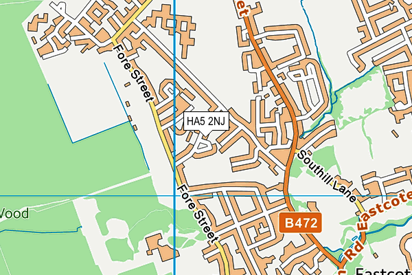HA5 2NJ map - OS VectorMap District (Ordnance Survey)