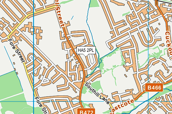 HA5 2PL map - OS VectorMap District (Ordnance Survey)