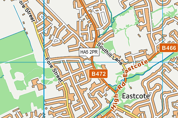 HA5 2PR map - OS VectorMap District (Ordnance Survey)