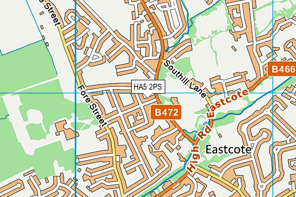 HA5 2PS map - OS VectorMap District (Ordnance Survey)