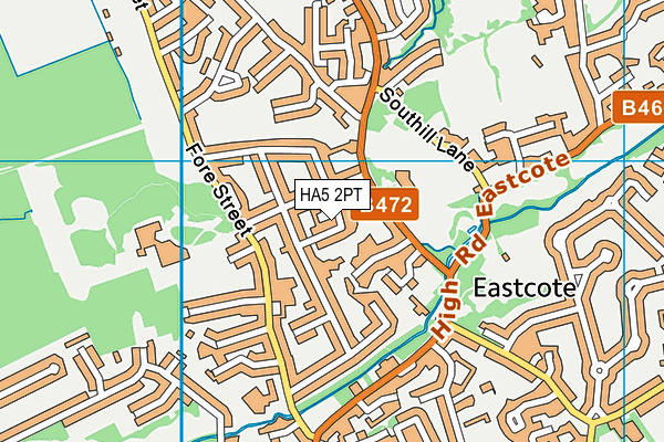 HA5 2PT map - OS VectorMap District (Ordnance Survey)
