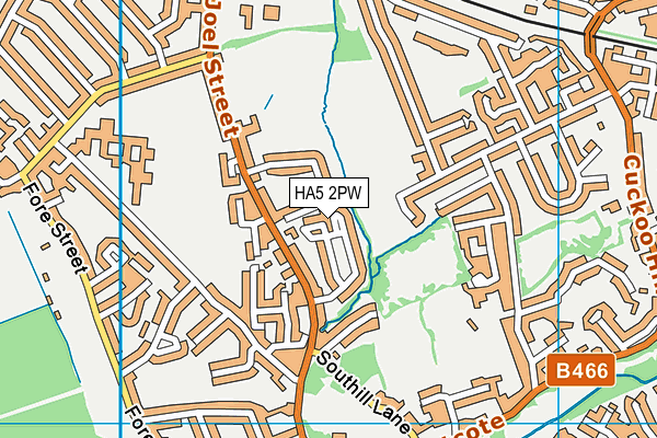 HA5 2PW map - OS VectorMap District (Ordnance Survey)