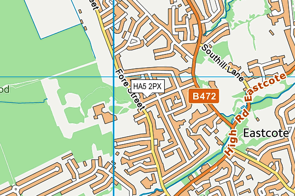 HA5 2PX map - OS VectorMap District (Ordnance Survey)