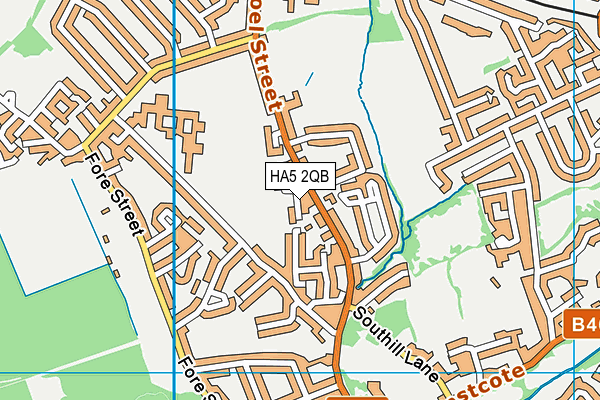 HA5 2QB map - OS VectorMap District (Ordnance Survey)