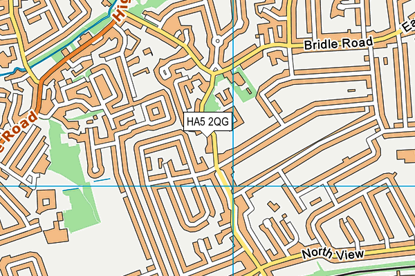 HA5 2QG map - OS VectorMap District (Ordnance Survey)