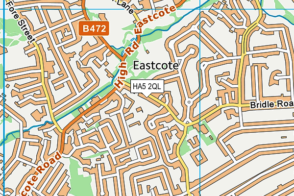 HA5 2QL map - OS VectorMap District (Ordnance Survey)